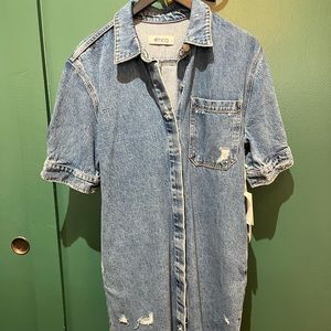 ETICA distressed denim Pia dress.